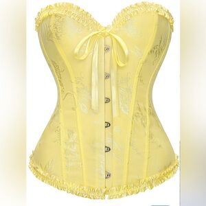 Elegant Yellow Corset Bustier